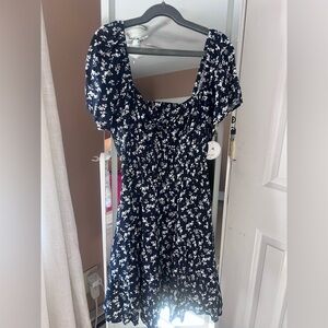 Hollister Navy Floral Dress